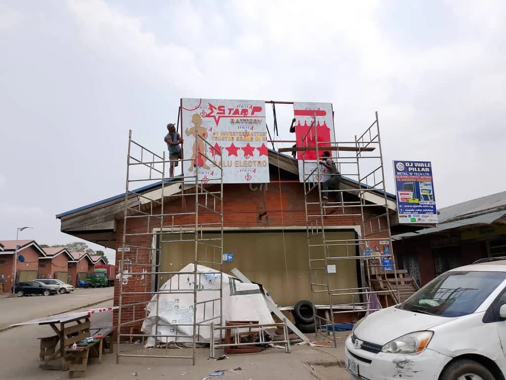 Star Plus structural steel rooftop signage
